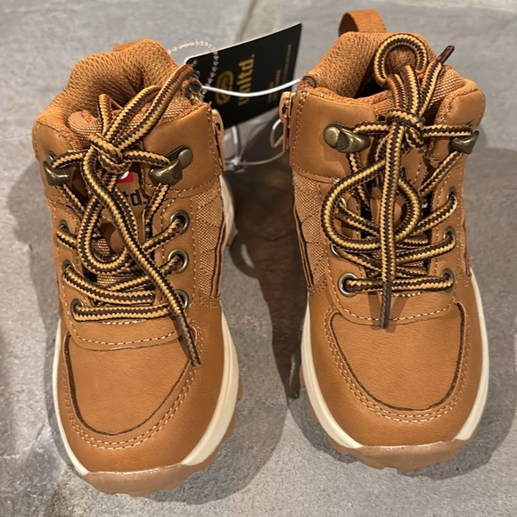 Ecko unltd Joseph Rugged ankle play/work boots,zipper/lace up,pull tab, toddler - Picture 4 of 10